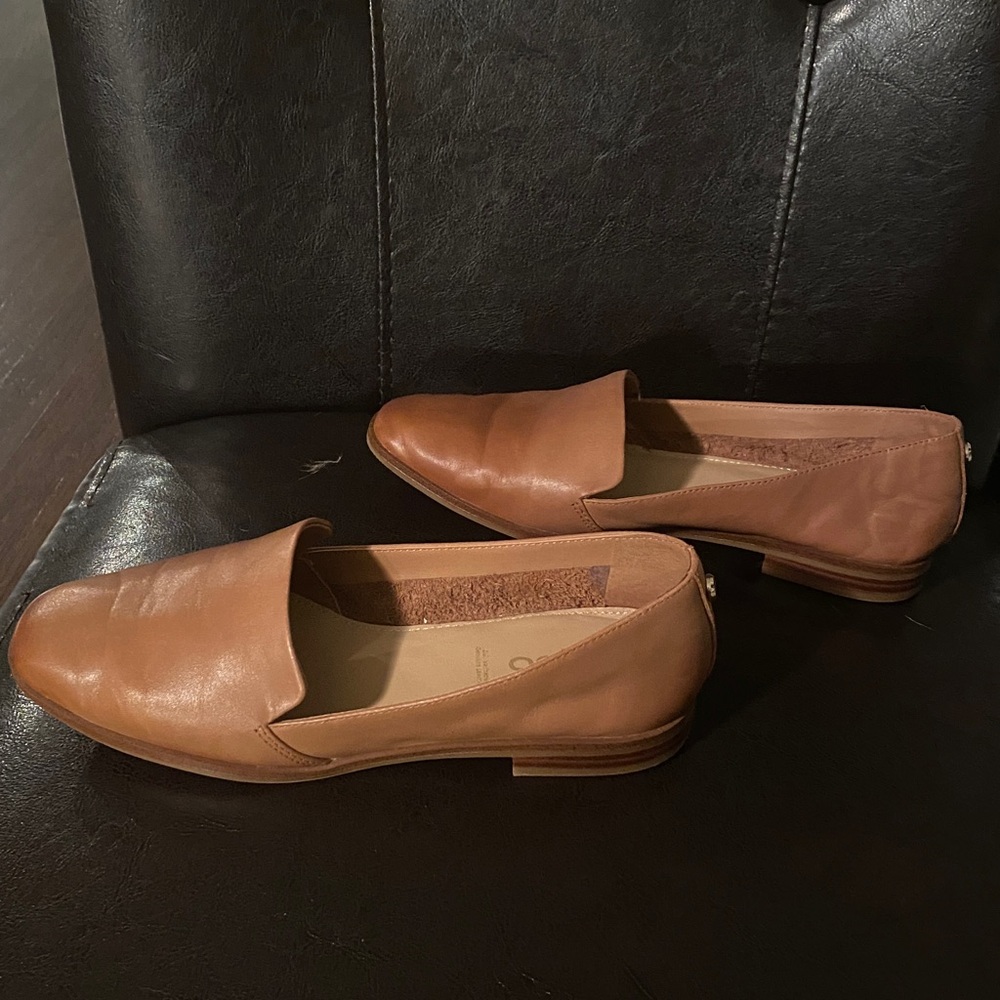 Aldo Light Brown Leather Flats